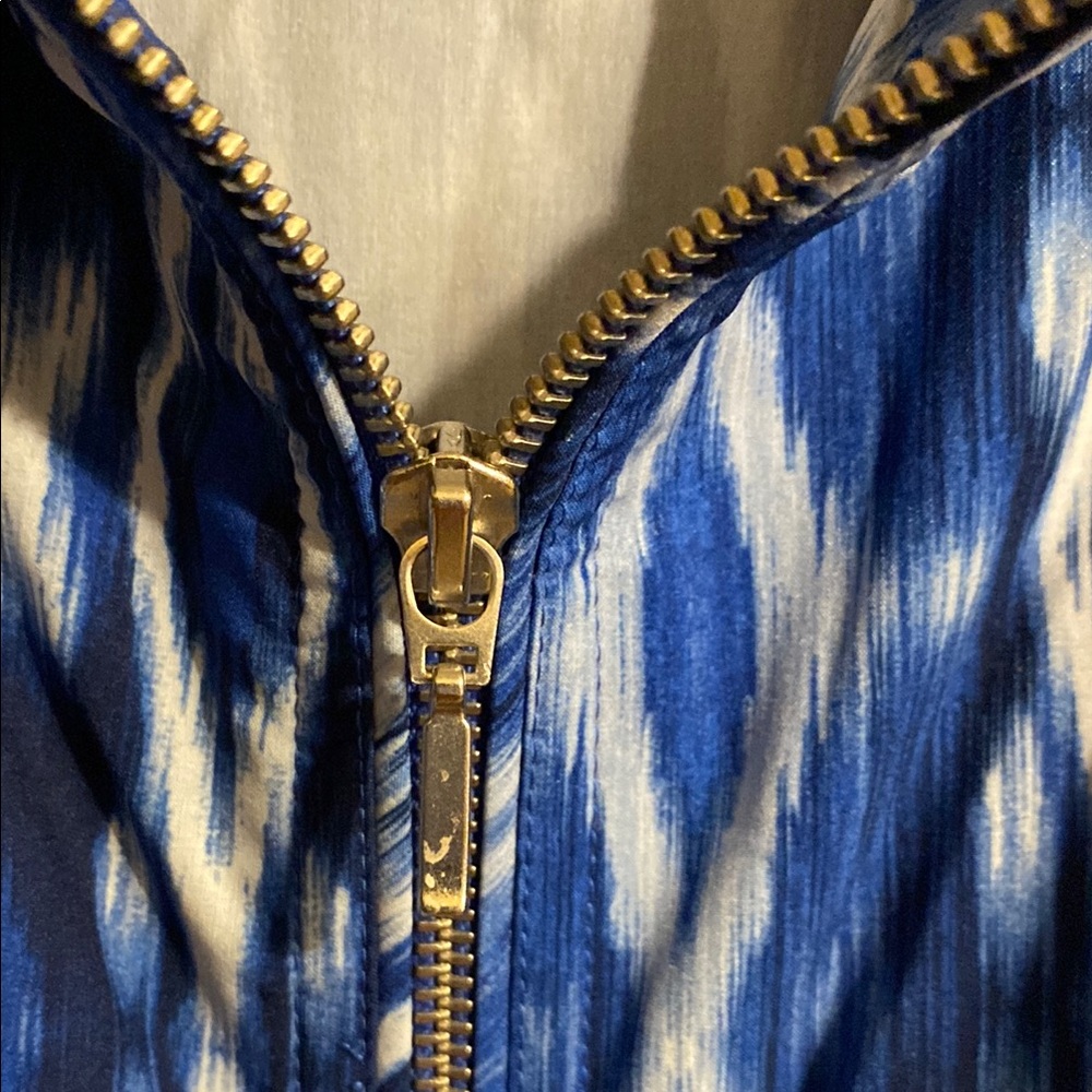 Chico's Blue Patterned Jacket. Euc. - image 5